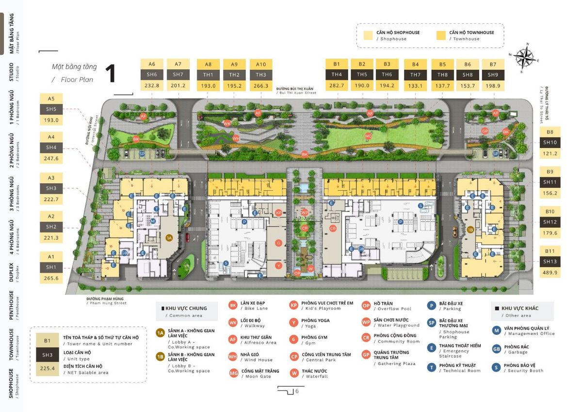Tiện ích tầng 1 căn hộ The Nest