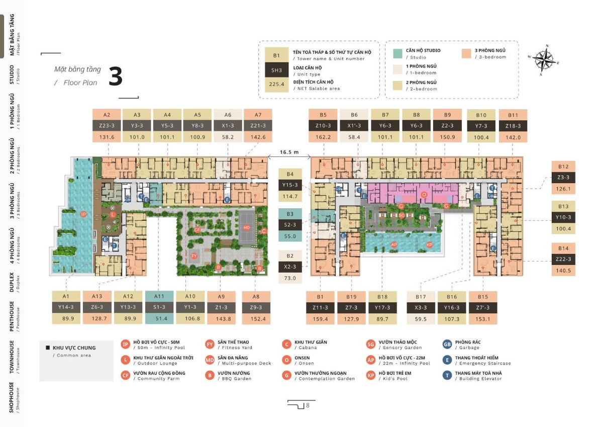 Tiện ích tầng 3 căn hộ The Nest